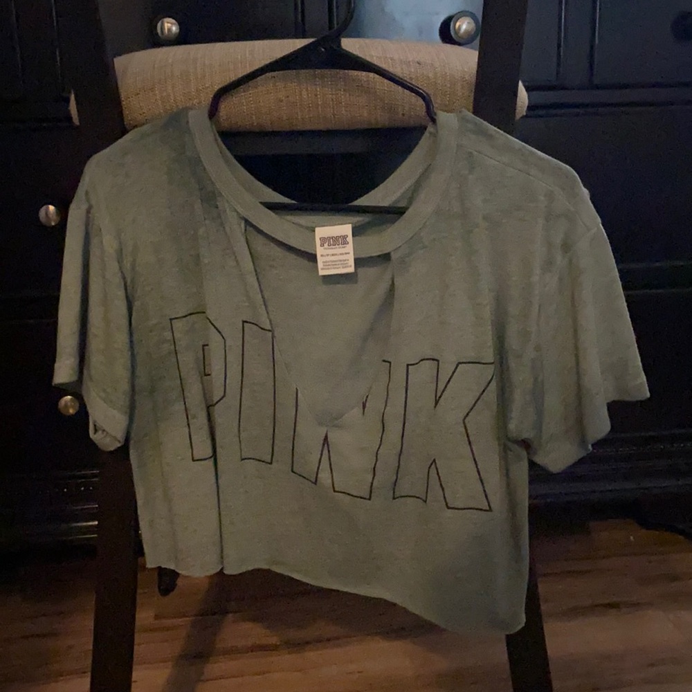 Cropped Olive green top